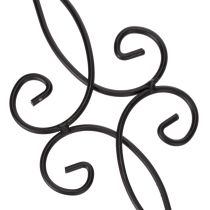 Artículo Estaca de jardín con diseño ornamentado, forma decorativa y elegante bola de metal, 90 cm, 2 piezas