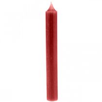 Artículo Vela varilla velas color rojo rubí 180mm/Ø21mm 6pcs