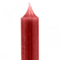 Artículo Vela cónica roja velas lisas rojo rubí 180mm/Ø21mm 6ud