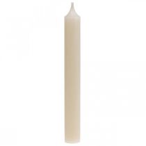Artículo Vela cónica velas de cera crema blanca 180mm/Ø21mm 6ud