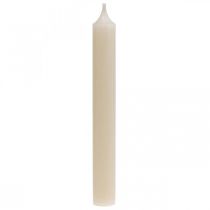 Artículo Vela de varilla velas de cera crema blanca 180mm/Ø21mm 6uds