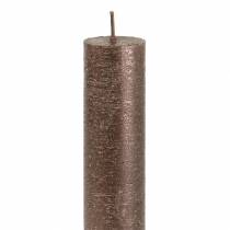 Artículo Velas cónicas monocolor cobre metalizado 34mm×240mm 4 piezas