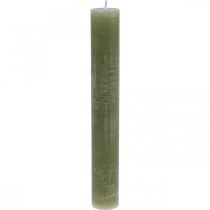 Artículo Velas lisas velas de palo verde oliva 34×240mm 4 piezas