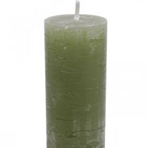 Artículo Velas lisas velas de palo verde oliva 34×240mm 4 piezas