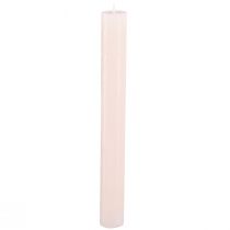 Artículo Velas lisas velas de palo rosa rosa claro 34x300mm 4 piezas