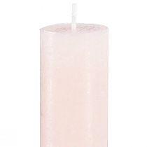Artículo Velas lisas velas de palo rosa rosa claro 34x300mm 4 piezas