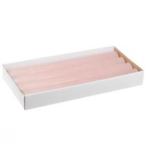 Artículo Velas lisas velas de palo rosa rosa claro 34x300mm 4 piezas