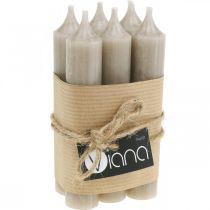 Artículo Velas cónicas velas cortas decoración otoñal marrón Ø21/110mm 6 piezas