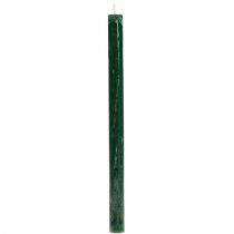 Vela verde oscuro teñida en masa 34 x 240mm 4uds