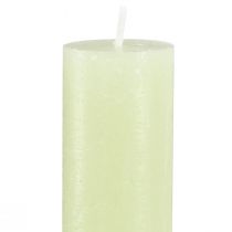 Artículo Velas de palo velas color verde lima unicolor 34x300mm 4 piezas