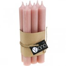 Artículo Velas cónicas rosas, estilo bohemio, Ø21/170 mm, 6 unidades