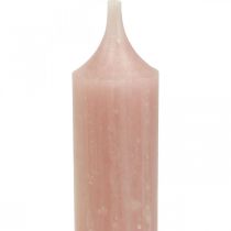 Artículo Velas cónicas velas cortas rosa para lazo decorativo Ø21/110mm 6 piezas