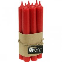 Artículo Velas Cónicas Velas Rojas Vela Decoración Navidad Ø21/170mm 6 Piezas