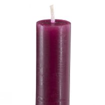 Artículo Velas cónicas de color liso, burdeos, 22×240 mm, 12 unidades