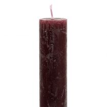 Artículo Velas cónicas unicolor burdeos 34mm x 300mm 4 piezas