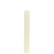 Artículo Velas cónicas color liso crema 34mm x 240mm 4uds