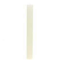 Artículo Velas cónicas color liso crema 34mm x 300mm 4ud