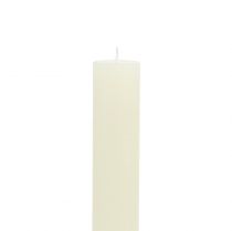 Artículo Velas cónicas color liso crema 34mm x 300mm 4ud