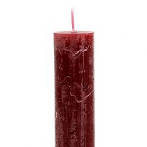 Artículo Velas cónicas unicolor rojo oscuro 34mm x 240mm 4 piezas