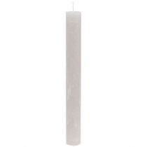 Velas teñidas de gris 34mm x 300mm 4uds