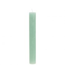 Artículo Velas cónicas de color sólido verde claro 34 mm x 240 mm 4 piezas