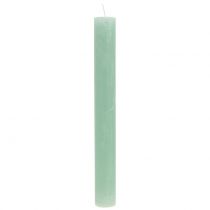 Artículo Velas de color verde claro 34mm x 300mm 4uds