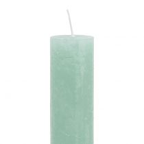 Artículo Velas cónicas unicolor verde claro 34mm x 300mm 4ud