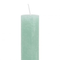 Artículo Velas de color verde claro 34mm x 300mm 4uds