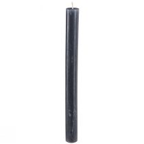 Artículo Velas cónicas, velas monocromáticas, antracita, 21×240mm, 12 unidades