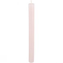 Artículo Velas de palo velas lisas rosa claro rosa 21×240mm 12 piezas