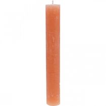 Artículo Velas coloreadas a través de Naranja Melocotón 34×240mm 4uds