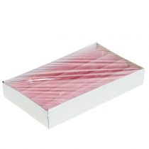 Artículo Velas de palo teñidas de rosa 34mm x 240mm 4 piezas