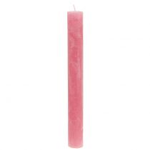 Artículo Velas de color rosa 34mm x 300mm 4uds