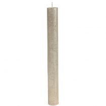 Artículo Velas cónicas color champán liso 34mm x 300mm 4 piezas