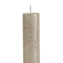 Artículo Velas cónicas color champán liso 34mm x 240mm 4 piezas