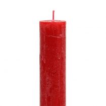 Velas coloreadas a través de Rojo 34mm x 300mm 4pcs