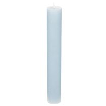 Artículo Vela cónica azul para candelabros y decoración de mesa, 34x240 mm, 4 unidades.