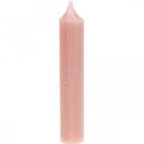 Artículo Velas de varilla, cortas, velas rosas para loop decorativo Ø21/110mm 6uds