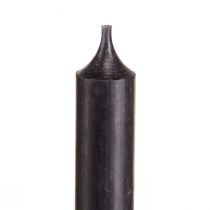 Artículo Velas cónicas velas cortas pequeñas negro 110mm Ø21mm 6 piezas manojo