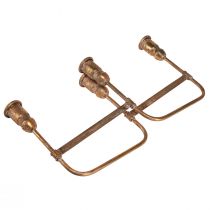 Artículo Portavelas de palo antiguo para 4 velas dorado 18×18cm Al.16,5cm