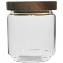 Artículo Portavelas de cristal con forma de palo, portavelas decorativo de cristal H11cm Ø9cm 2uds