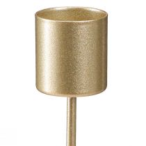 Artículo Portavelas de varilla, oro mate, para insertar, Ø24mm, 11cm, 16 piezas