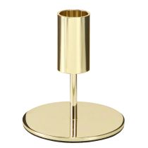Artículo Candelabro moderno dorado de metal H10cm 4 piezas