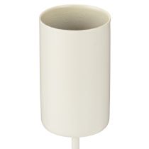 Artículo Candelabro de metal con varilla, beige, H11cm, 4 piezas