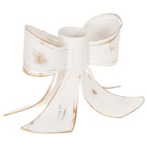 Artículo Portavelas vintage con forma de lazo, 12 cm.
