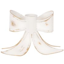 Artículo Portavelas vintage con forma de lazo, 12 cm.