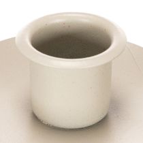 Artículo Portavelas con base de madera de abedul y anillo de metal, 20 cm