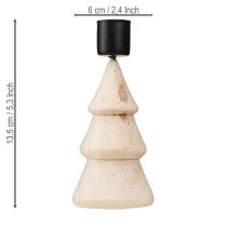 Artículo Candelabro árbol de Navidad decoración madera natural H13cm 4 piezas