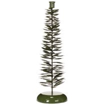 Artículo Candelabro con diseño de árbol de Navidad, metal verde, 45 cm