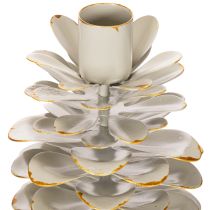Artículo Portavelas con diseño de piña para velas cónicas, 17 cm